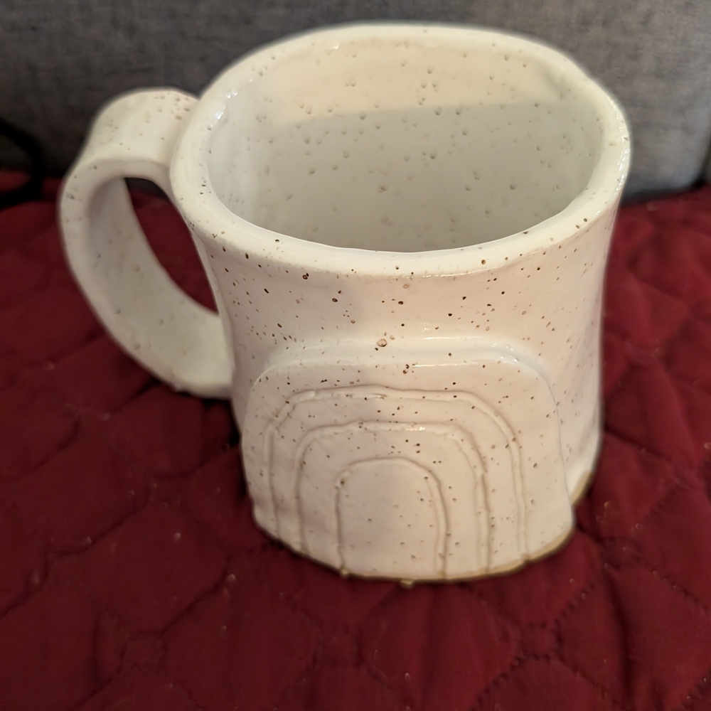 Handcrafted Speckled White Mug
